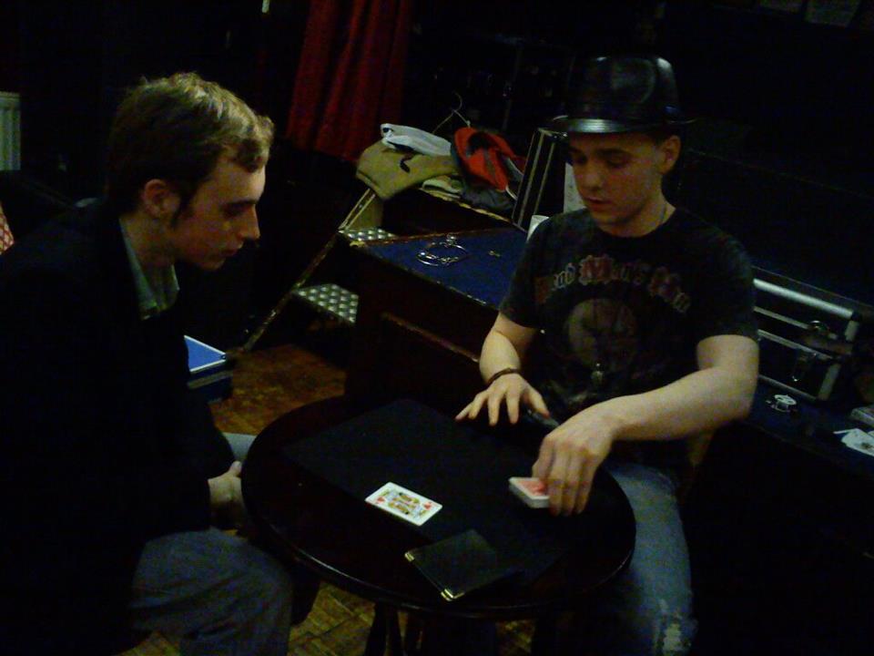 Alex and Karl discuss cards 